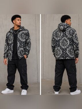 New Lex Talionis Doily Zip Up Windbreaker - M